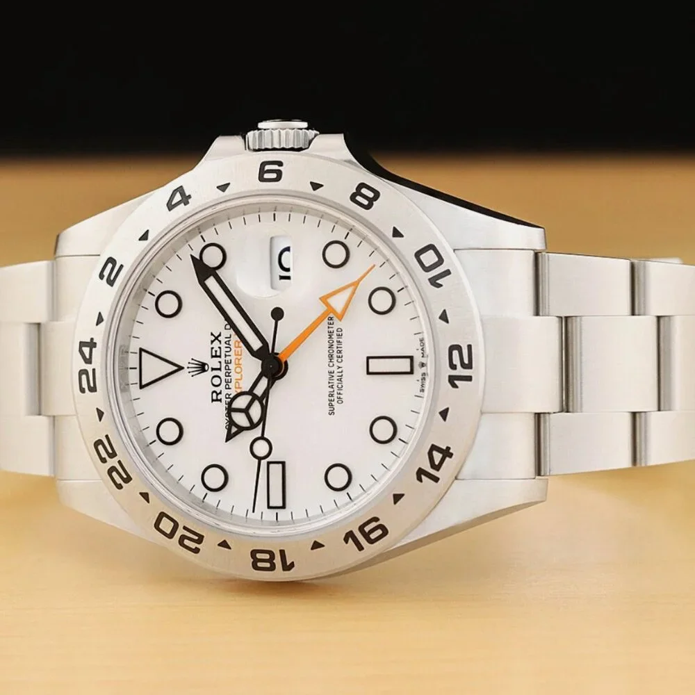 2024 NEW ROLEX EXPLORER II POLAR WHITE STEEL GMT DATE 42MM WATCH